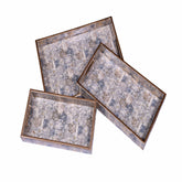 Handcrafted Antique Serving Tray Set – Elegant Antique Look Nesting Trays (Set of 3)